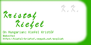 kristof kiefel business card